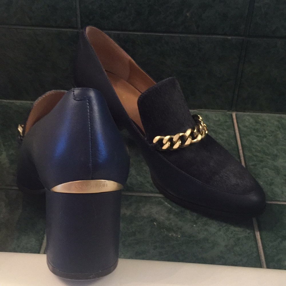 Calvin Klein Navy Blue healed loafers - Picture 5 of 8